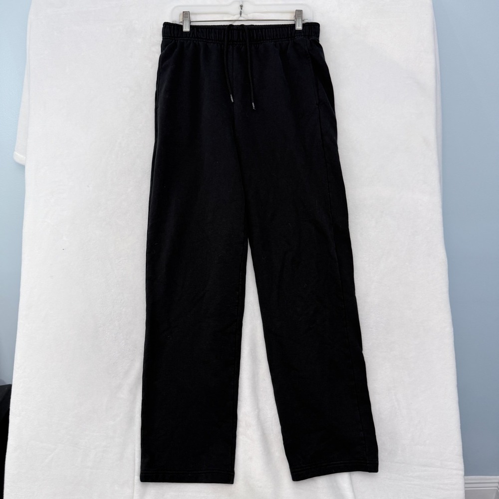 Alo Yoga Sweatpants Womens XL 30x30 Black Jogger Straight Leg Fleece